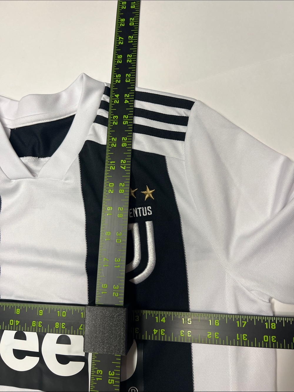 adidas Black & White Juventus Stripe Soccer Jersey - Picture 2 of 4
